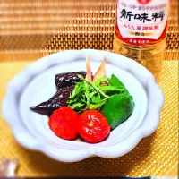 Snapdishの料理写真:日の出 新味料で
夏野菜の揚げ浸し|yukaringoさん