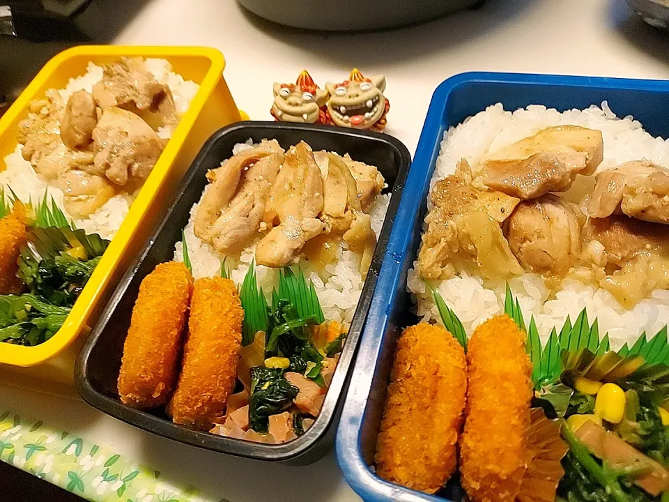 夫弁当､娘弁当､息子弁当|みどりさん