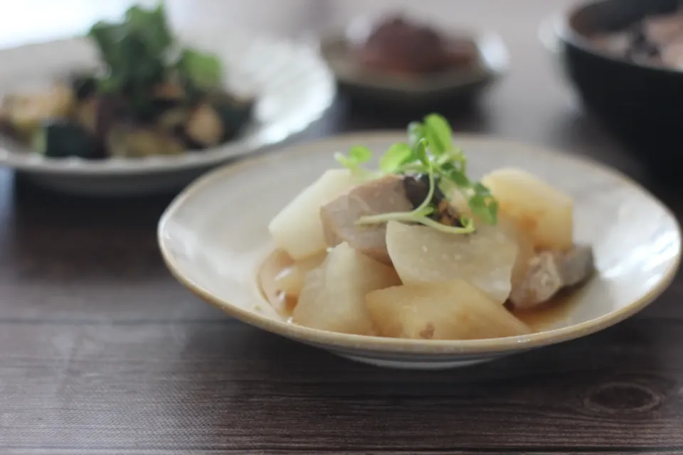 レンジで簡単、味しみしみ、生しょうゆ糀でぶり大根|ちいさなしあわせキッチンさん