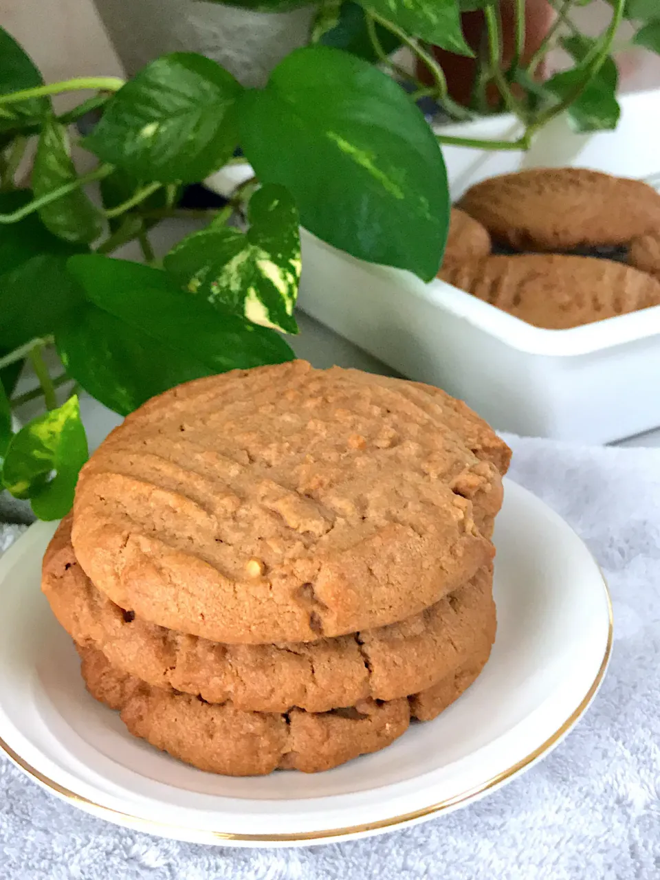 Snapdishの料理写真:ピーナッツバタークッキー　Peanut Butter Cookies|Abbeyさん