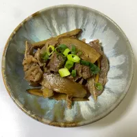 Snapdishの料理写真:牛肉とごぼうのしぐれ煮|Coconeneさん