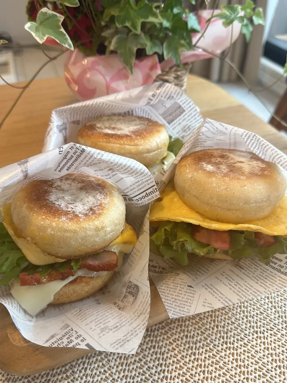 イングリッシュマフィンで、朝マック風🍔|MOMO-chan☻さん