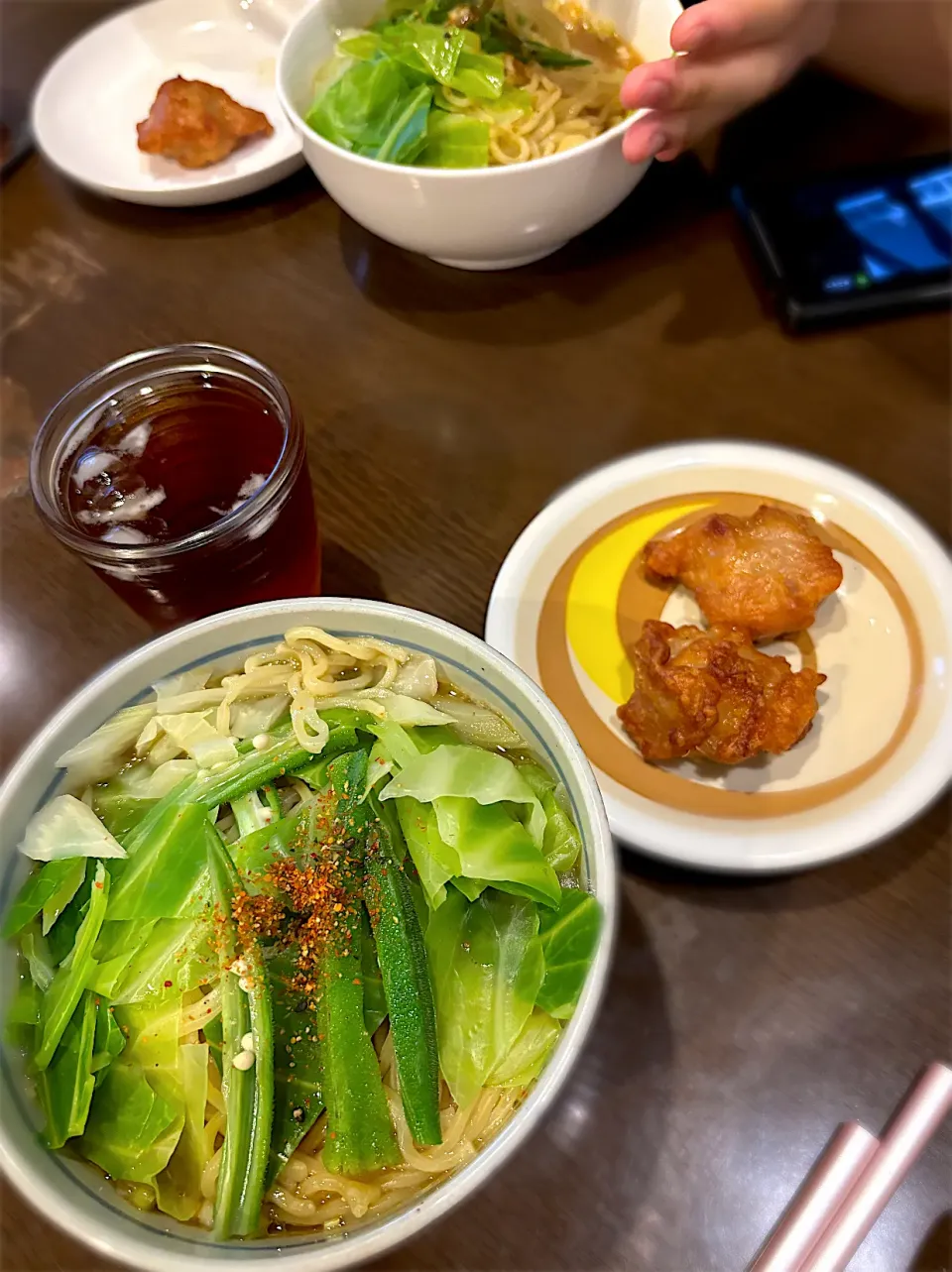 野菜味噌ラーメン　鶏唐揚げ|ch＊K*∀o(^^*)♪さん