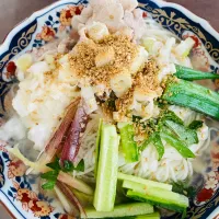 冷しゃぶぶっかけそうめん|もちもちさん