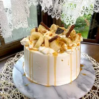 キャラメルバナナ胡桃シフォンケーキ