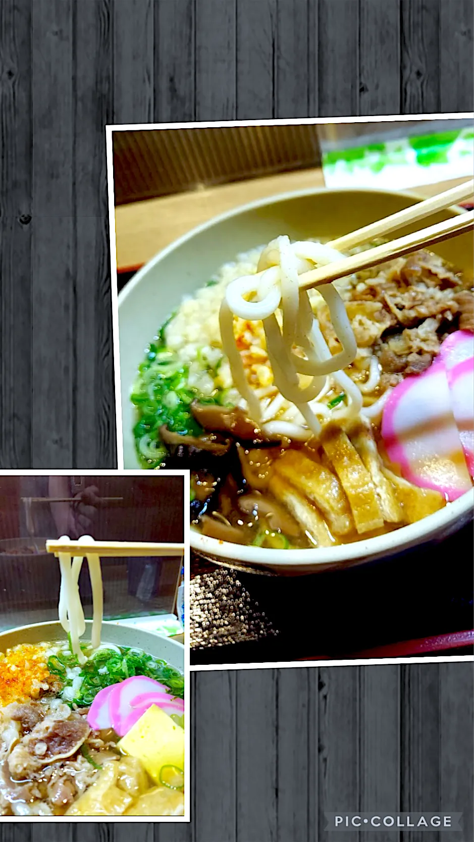 Snapdishの料理写真:九州、山口のソウルフード【下関駅のうどん】肉、かやくうどん こしなし丸麺のど越しを楽しむ麺はこんな感じ|🐈⸒⸒⸒⸒つるのダンス🐈🐾さん