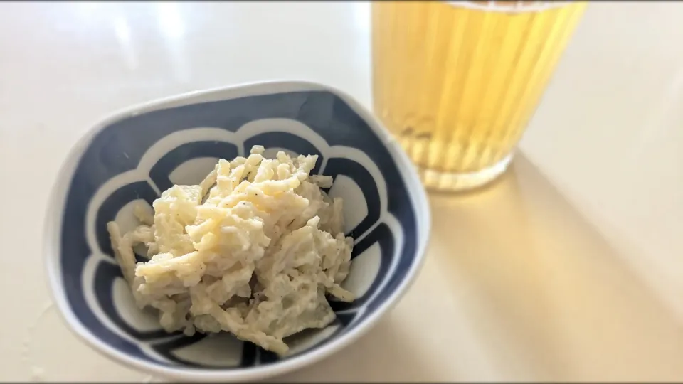 余ったパスタでポテサラ|えびフライさん