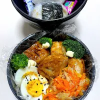 Snapdishの料理写真:父が作る男子高校生弁当🍙