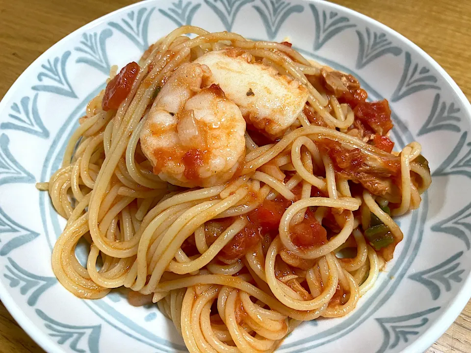 ＊シーフードトマトパスタ🍝＊|＊抹茶＊さん