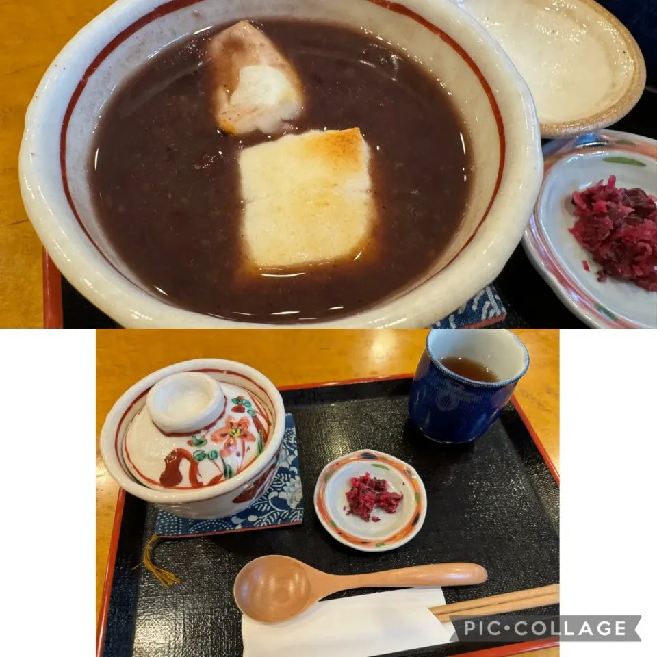 箱根での仕事、ランチの時間が取れず移動の合間の軽食。焼きもちのしるこ@箱根・湯本　茶房うちだ　にて。餅と甘いもので活力アップ。美味しくいただきました。|sniper66さん