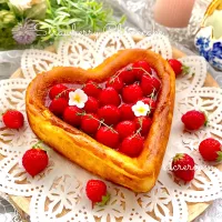 Snapdishの料理写真:苺のせベイクドチーズケーキ🍓🧀