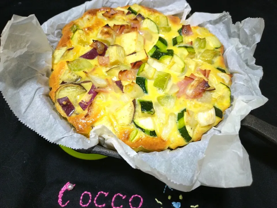 Snapdishの料理写真:野菜ゴロゴロの生地なしキッシュ✨|cocco+さん