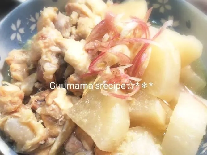 お肉ホロホロ♡圧力鍋で簡単♡手羽元と大根のうま塩煮|Guuママさん