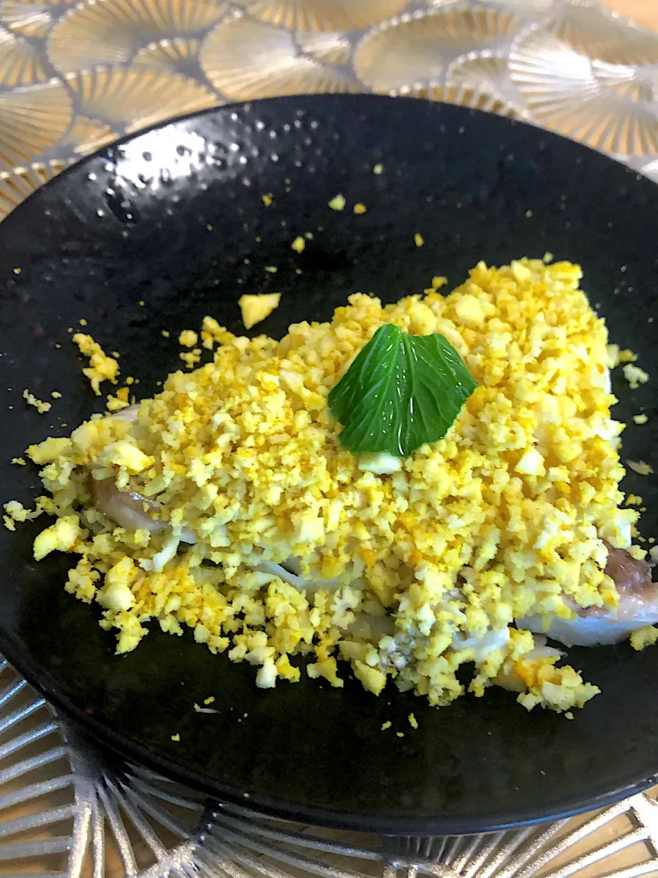 春の魚に黄身風(高野豆腐)そぼろのせ🎵|うーくーちゃんさん