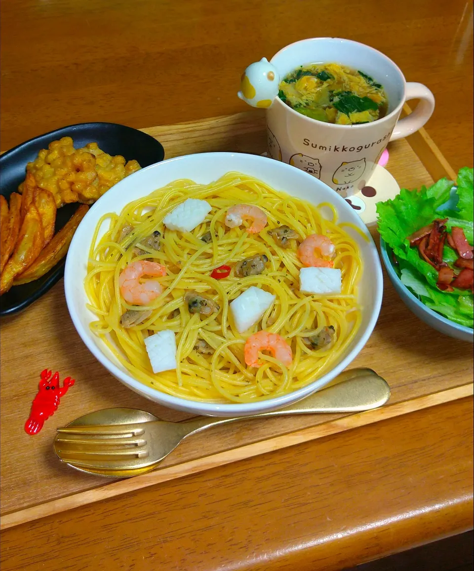 海鮮ペペロンチーノ🍝|とししいたけさん