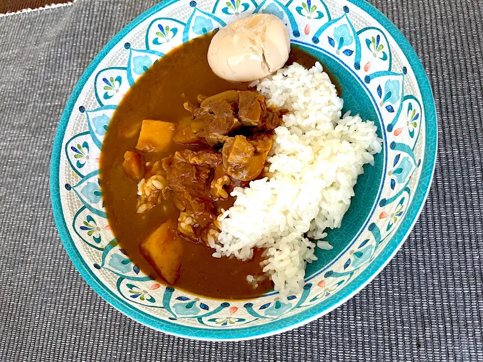 2日漬け込んだ味玉と今半カレー|きなこさん