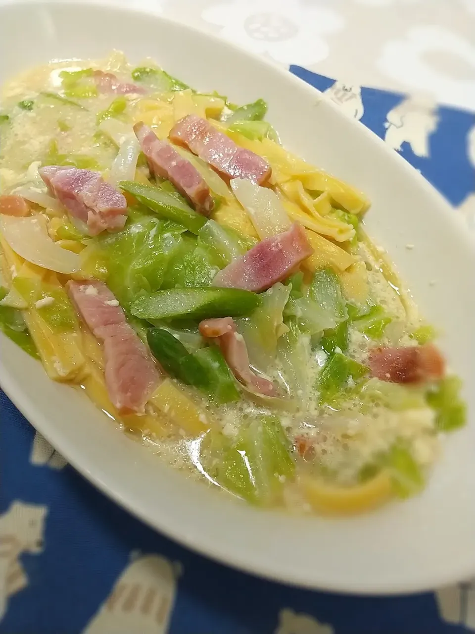 ☆今日のお昼ごはん☆ クリームチーズパスタ|hamamaさん