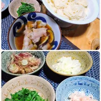 Snapdishの料理写真:豚バラと茄子のお汁の素麺|梟姉さんさん