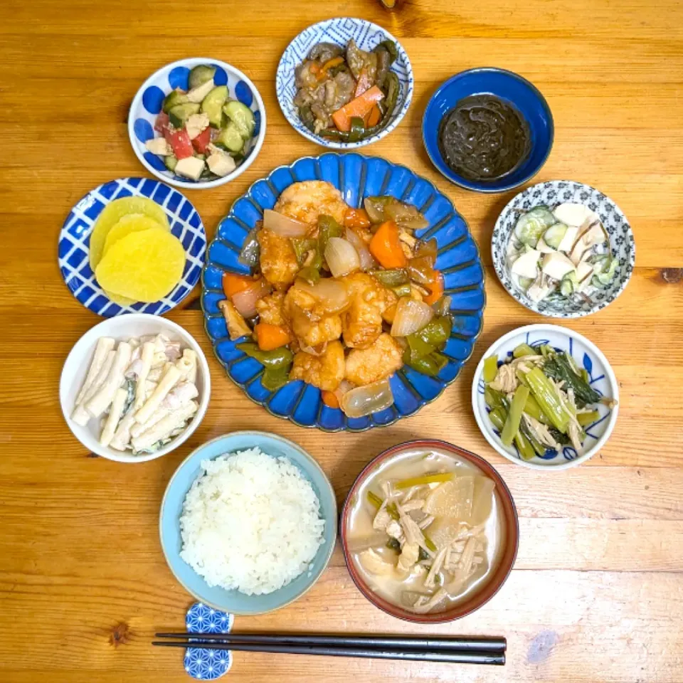 晩ごはん🥢酢鶏|まゆめろさん