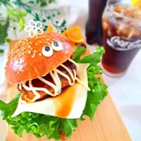 Snapdishの料理写真:にっこりてりやきバーガー|そらねこさん