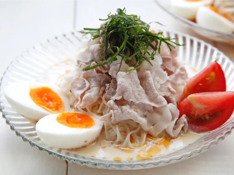 冷しゃぶ素麺、ごま豆乳だれ|マユマユさん