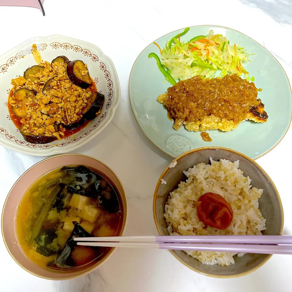 【夜ご飯】油淋鶏と麻婆茄子|S⭐︎さん