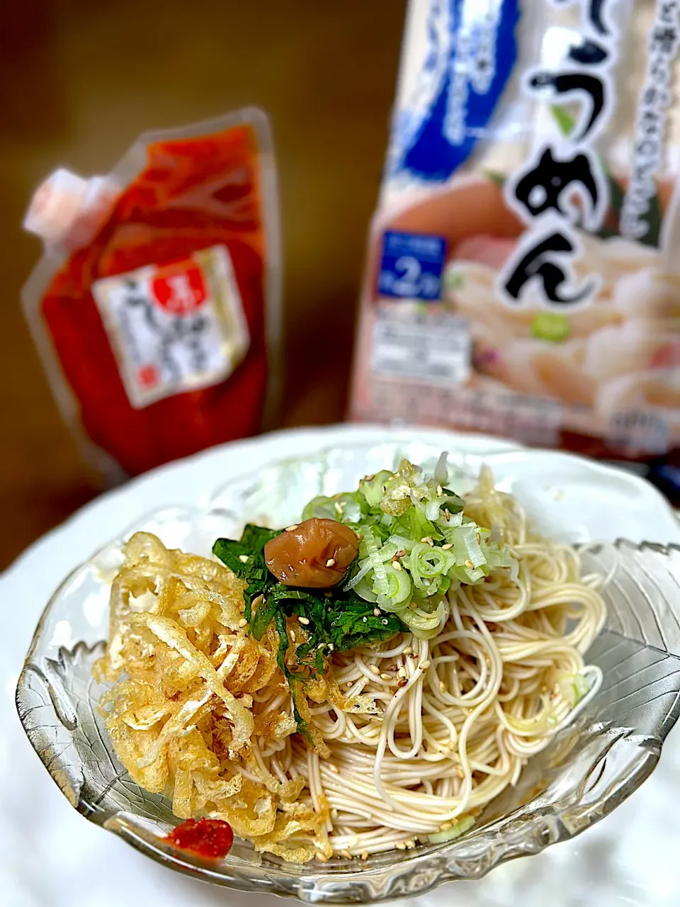 Snapdishの料理写真:イオンそうめんで朝食|ichiさん