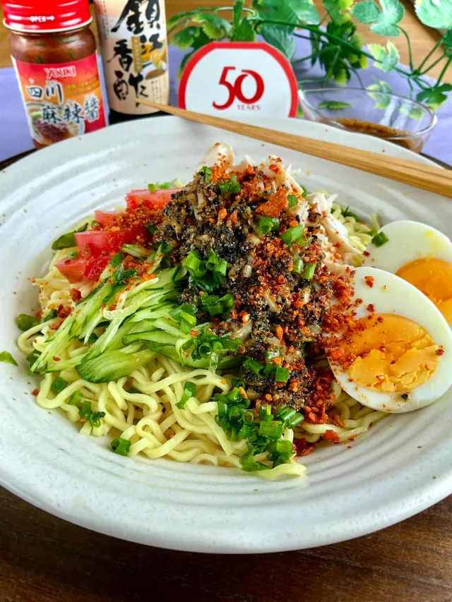 Snapdishの料理・レシピ写真:棒棒鶏風☆冷やし中華｜夏だ！！麺だ！！夏麺特集♪