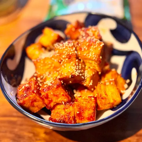 「李錦記 コチュジャン」を使ってみたSnapdishの料理・レシピ写真:ヴィーガンヤンニョム豆腐🇰🇷Vegan Yangnyeom Fried Tofu