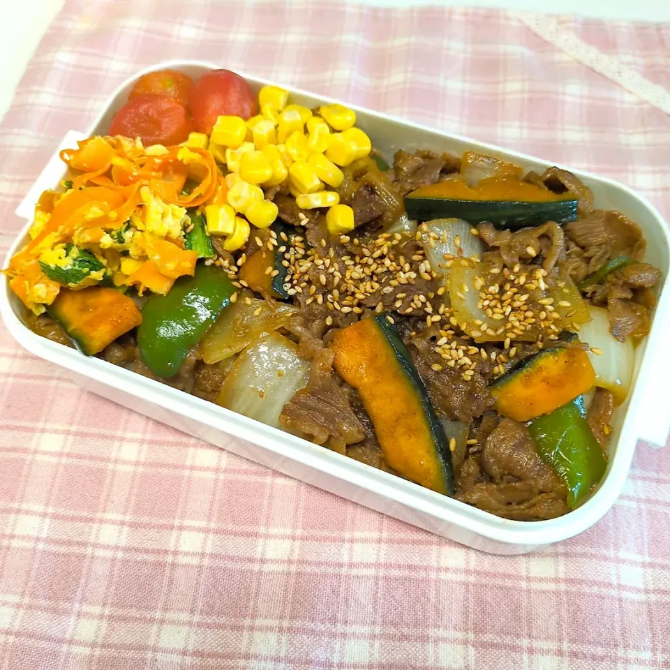 焼肉丼弁当♥|みちゅあしさん