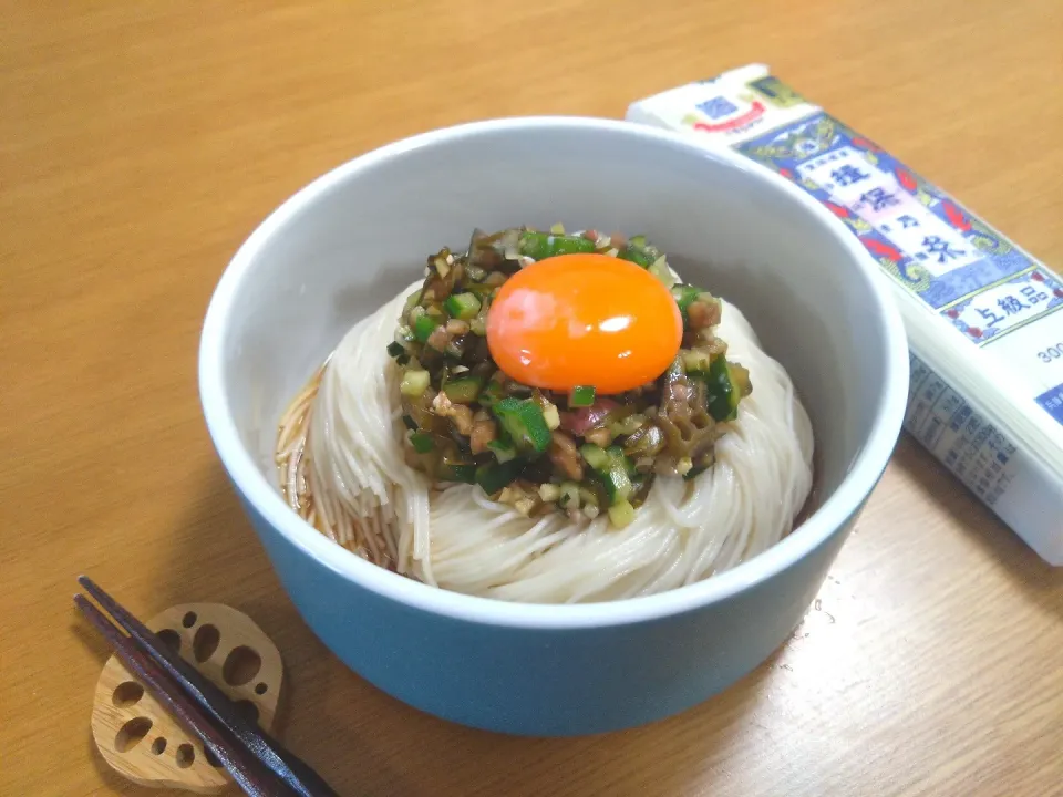 ぶっかけそうめん　山形のだし|茶釜さん