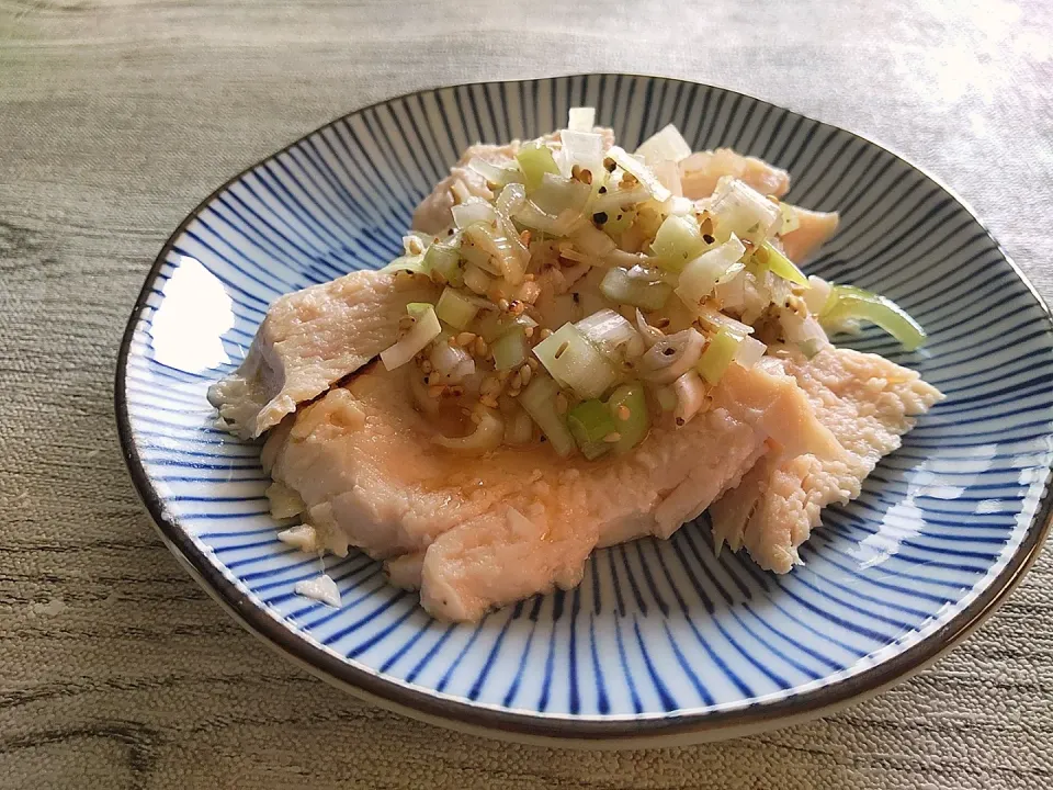 低温調理で鶏むね肉の刺し身風|puniさん