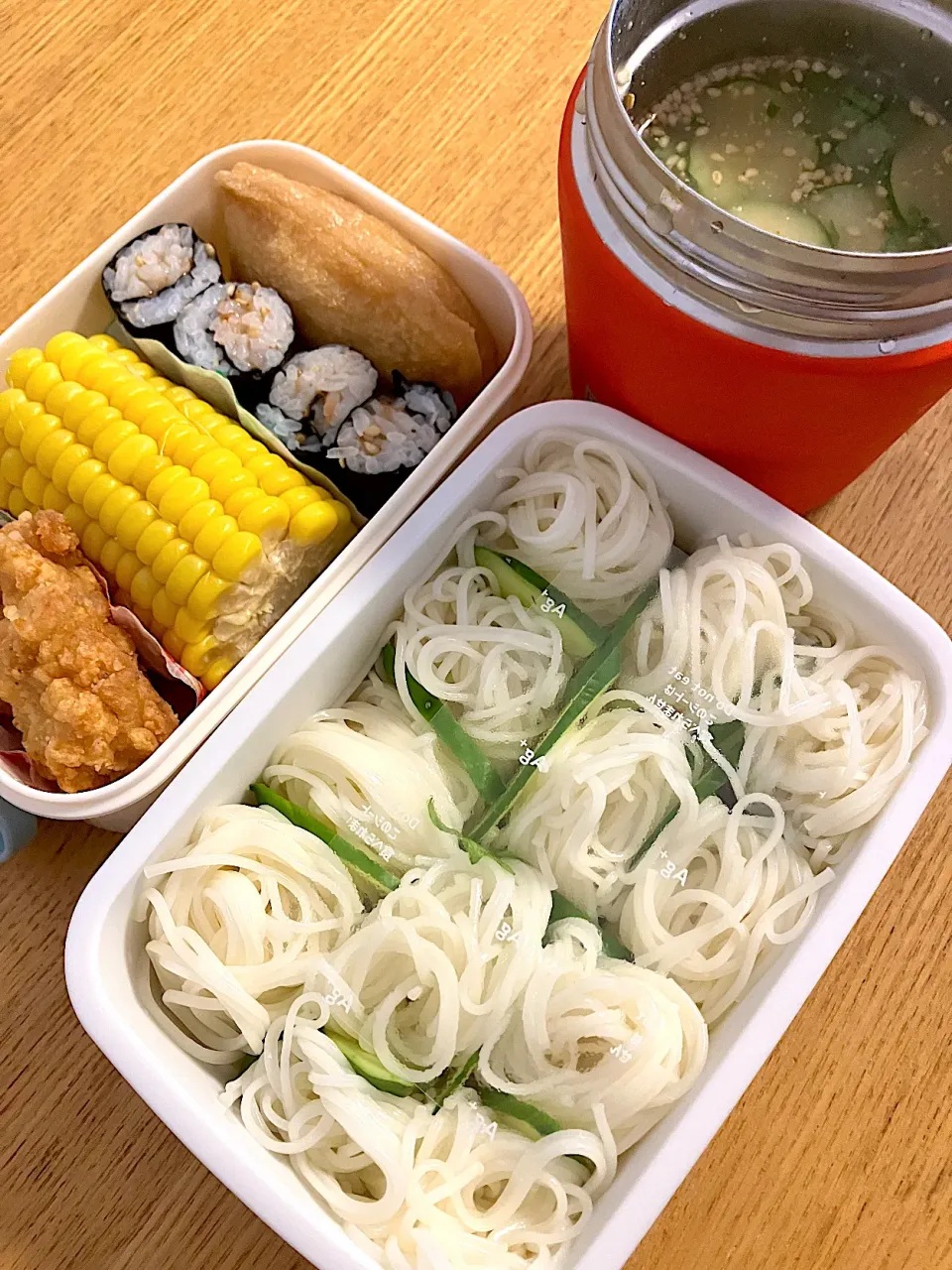 Snapdishの料理写真:冷汁そうめん弁当|杏都さん