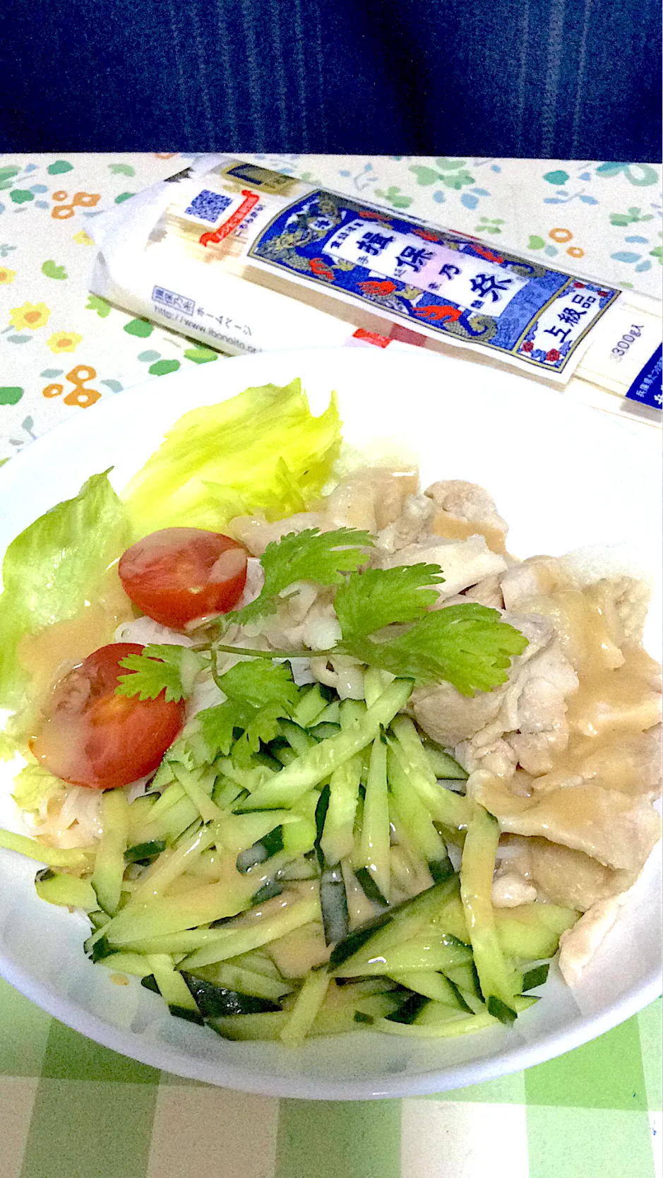 【揖保乃糸】冷やしゴマだれ素麺|ひよこさん