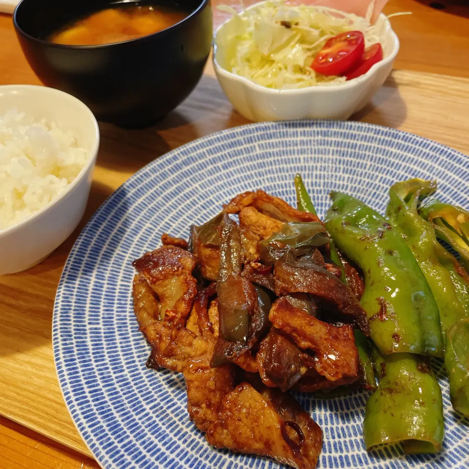 茄子と甘長唐辛子と豚肉の味噌炒め|Norikoさん