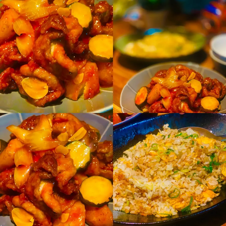 Dinner ! Dinner ! Dinner ! 
Chinese Night 
Sweet & Sour Cut Pork Crispy loin with Vegetables
Fried Rice with Egg & Chives 
#chinese #crispypork #chefemanuel
#ho|Emanuel Hayashiさん