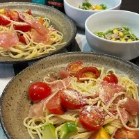 Snapdishの料理写真:冷製パスタ🍝|うららさん