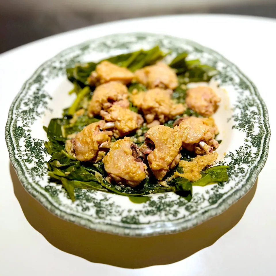 Fermented Bean Curd Steamed Chicken Wings & Water Spinach (Tung Choi)|Zhen Zhenさん