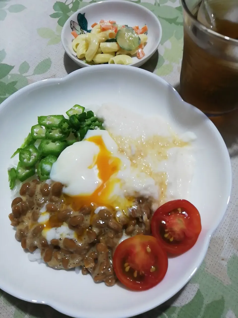 Snapdishの料理写真:夏ネバネバde三色丼|つぼのりさん