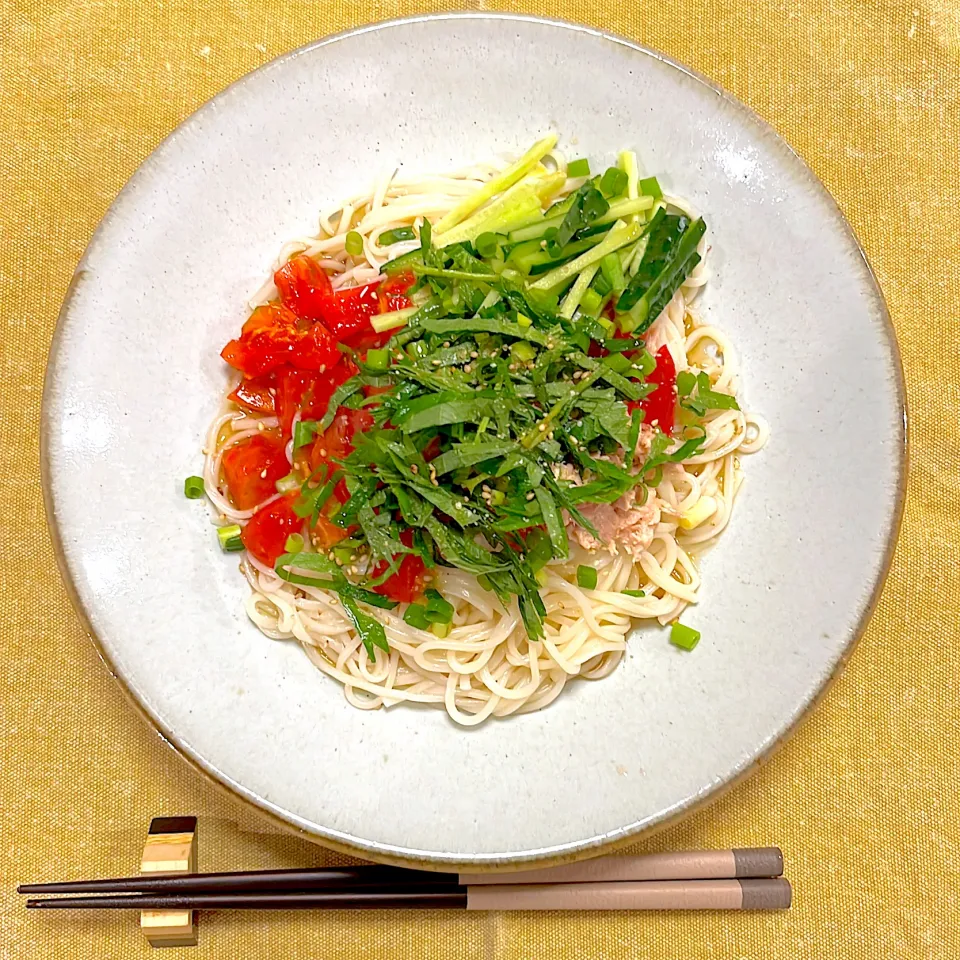 ツナとトマトのぶっかけ素麺|Atelier Sekiさん