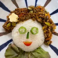 Snapdishの料理写真:夏野菜キーマカレー|太陽に向かってさん