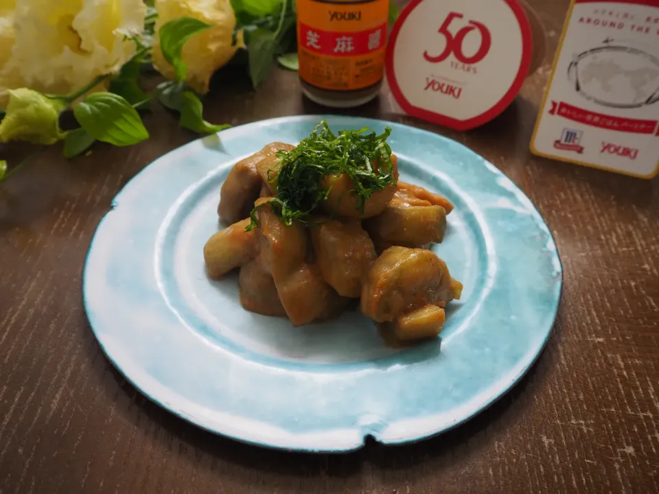 Snapdishの料理写真:茄子のごま味噌煮|seiko_funfoodさん