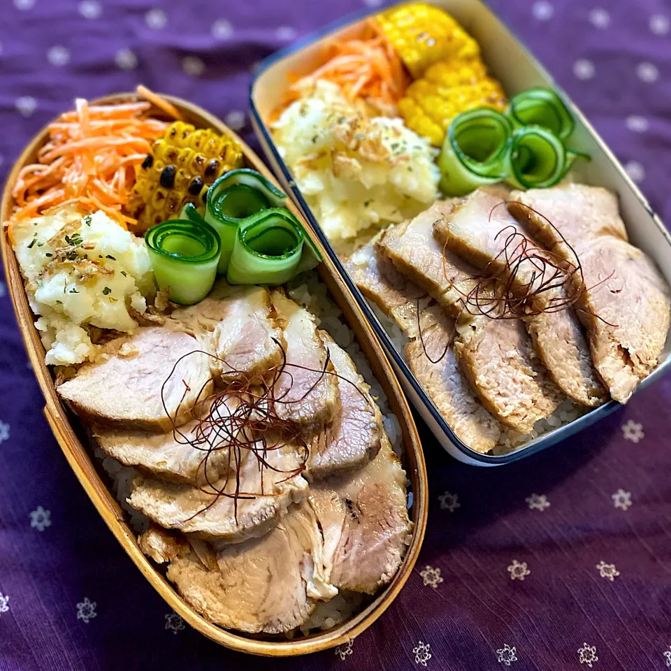 Snapdishの料理写真:煮豚のチャーシュー弁当|たつや先生さん