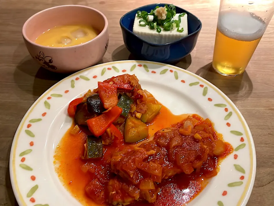 チキントマト煮込み|くり子さん