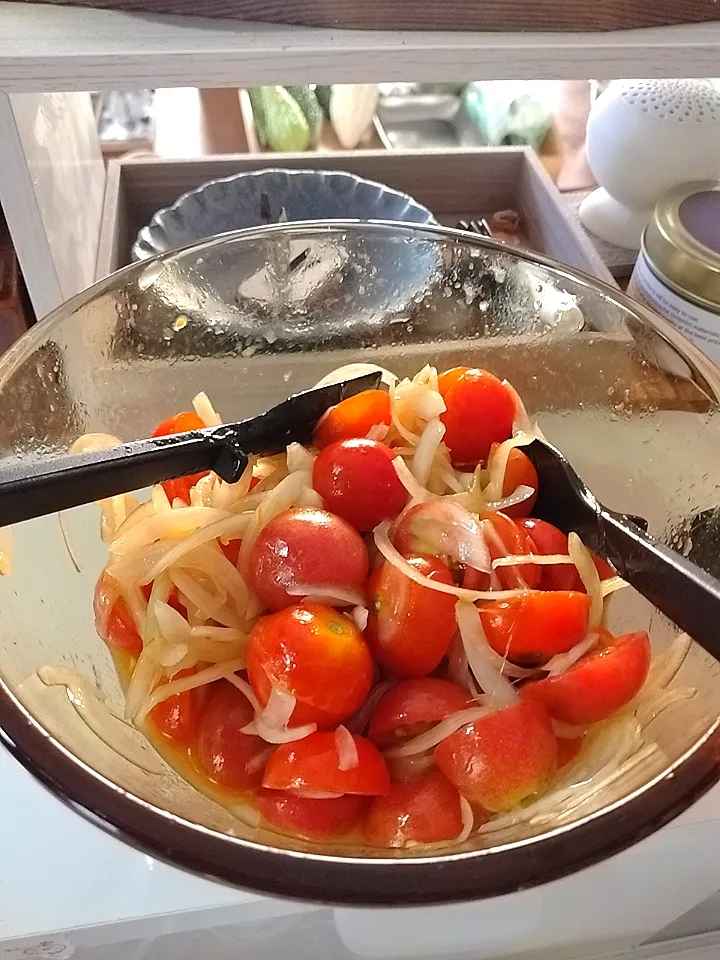 ミニトマトマリネサラダ|食事メモメモさん