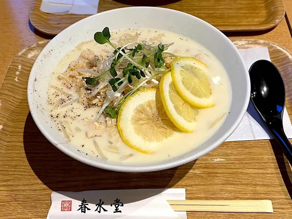 Snapdishの料理写真:レモン豆乳スープ涼麺|Sakikoさん