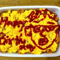 Snapdishの料理写真:パパお誕生日オムライス🎉|maccoさん