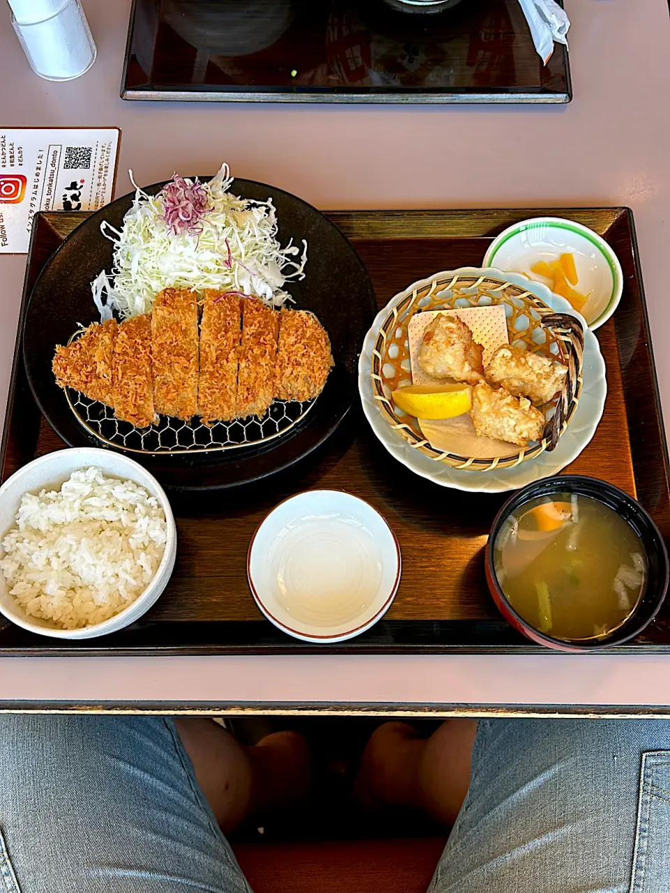 ロースカツ定食にドンから➕|龍国命さん