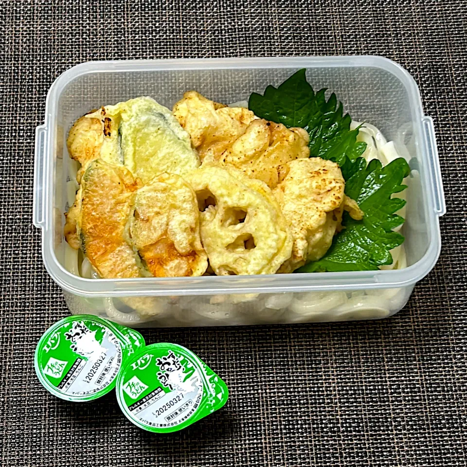 ⚾️野球部活弁当　天ぷらぶっかけうどん弁当|柚子きりかさん