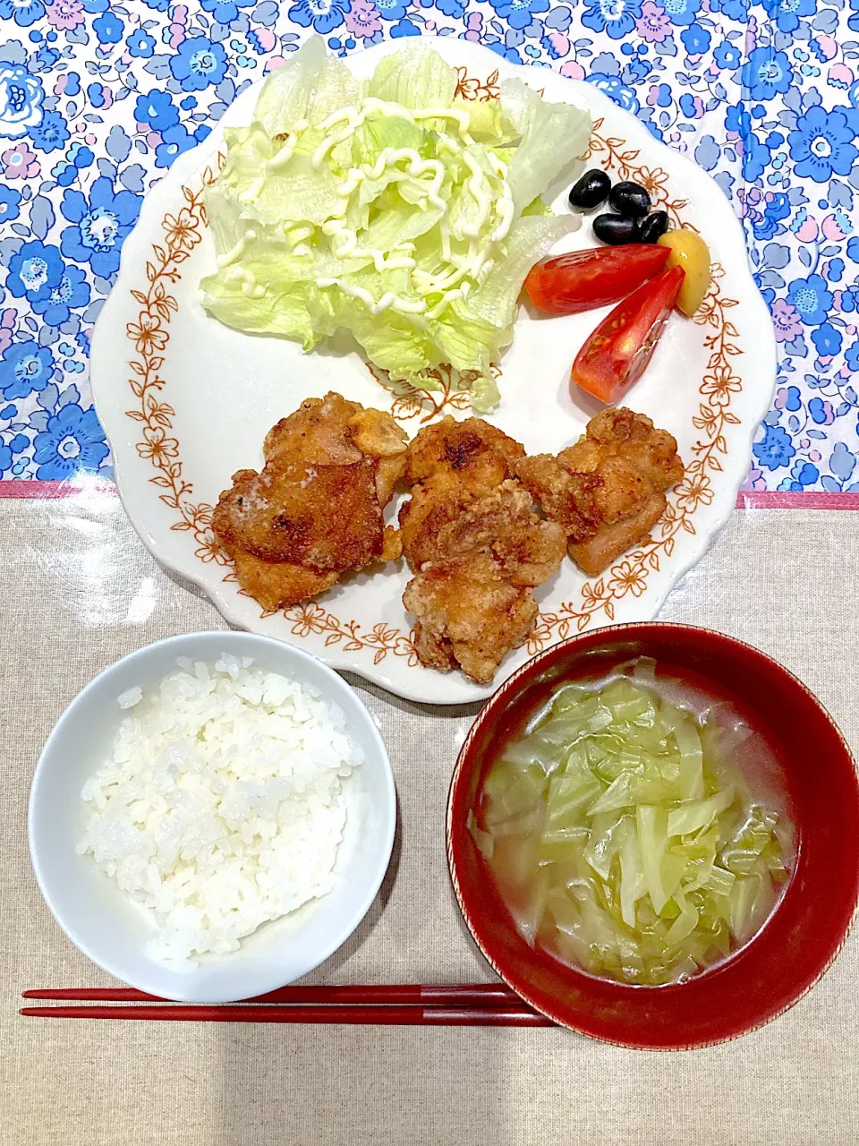 ザ☆唐揚げ　キャベツスープ|おしゃべり献立さん